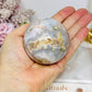 Large Flower Agate Sphere on Stand 319g