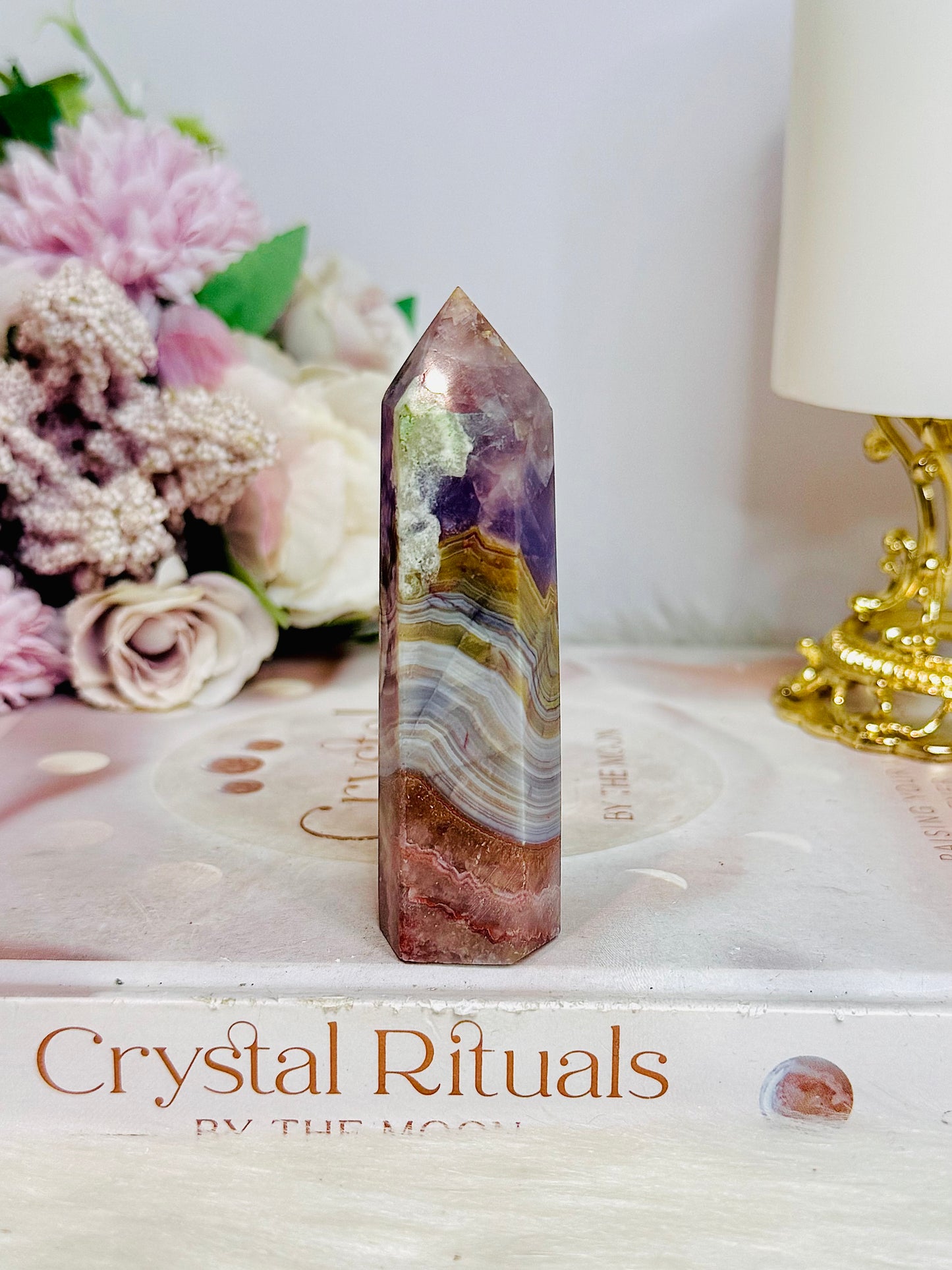 Amethyst X Agate Tower 8.5cm