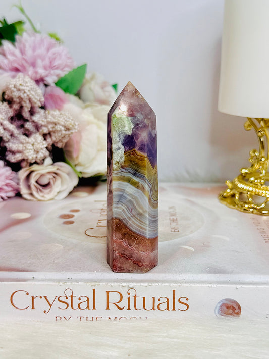 Amethyst X Agate Tower 8.5cm