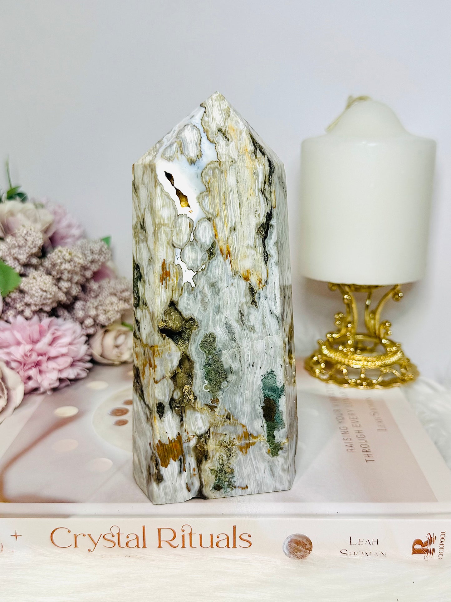 Chunky Ocean Jasper Druzy Tower 16cm 825g