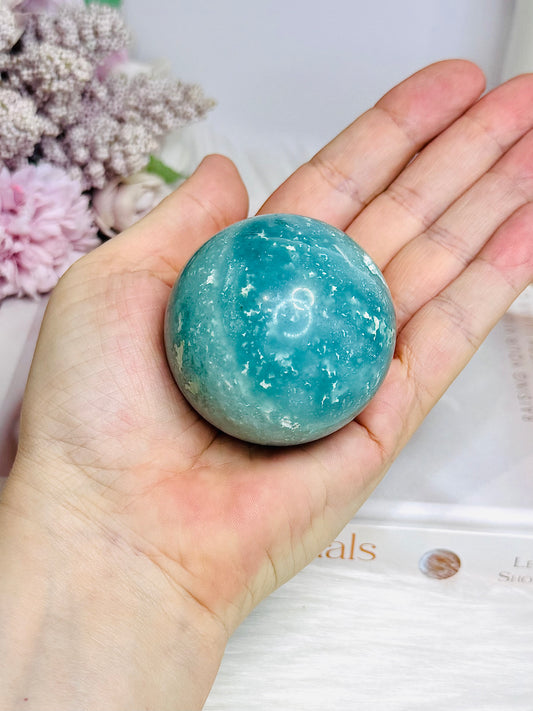Blue Sky Stone Quartz Sphere on Stand 139g