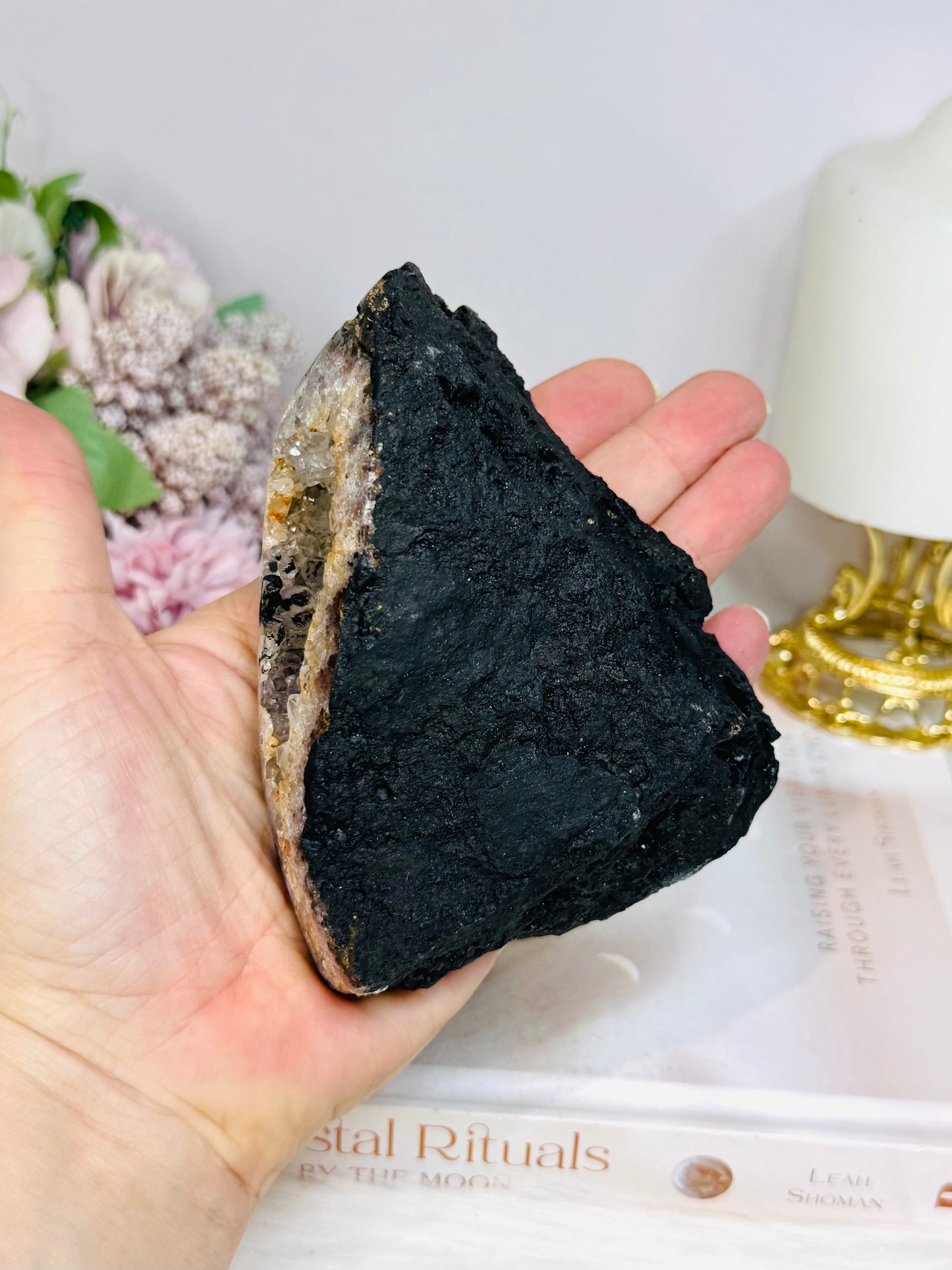 Druzy Agate Natural Geode 387g