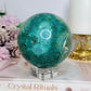 Huge Natural Chrysocolla Sphere On Stand 962g