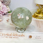 Large Green Flower Agate Sphere On Stand 369g