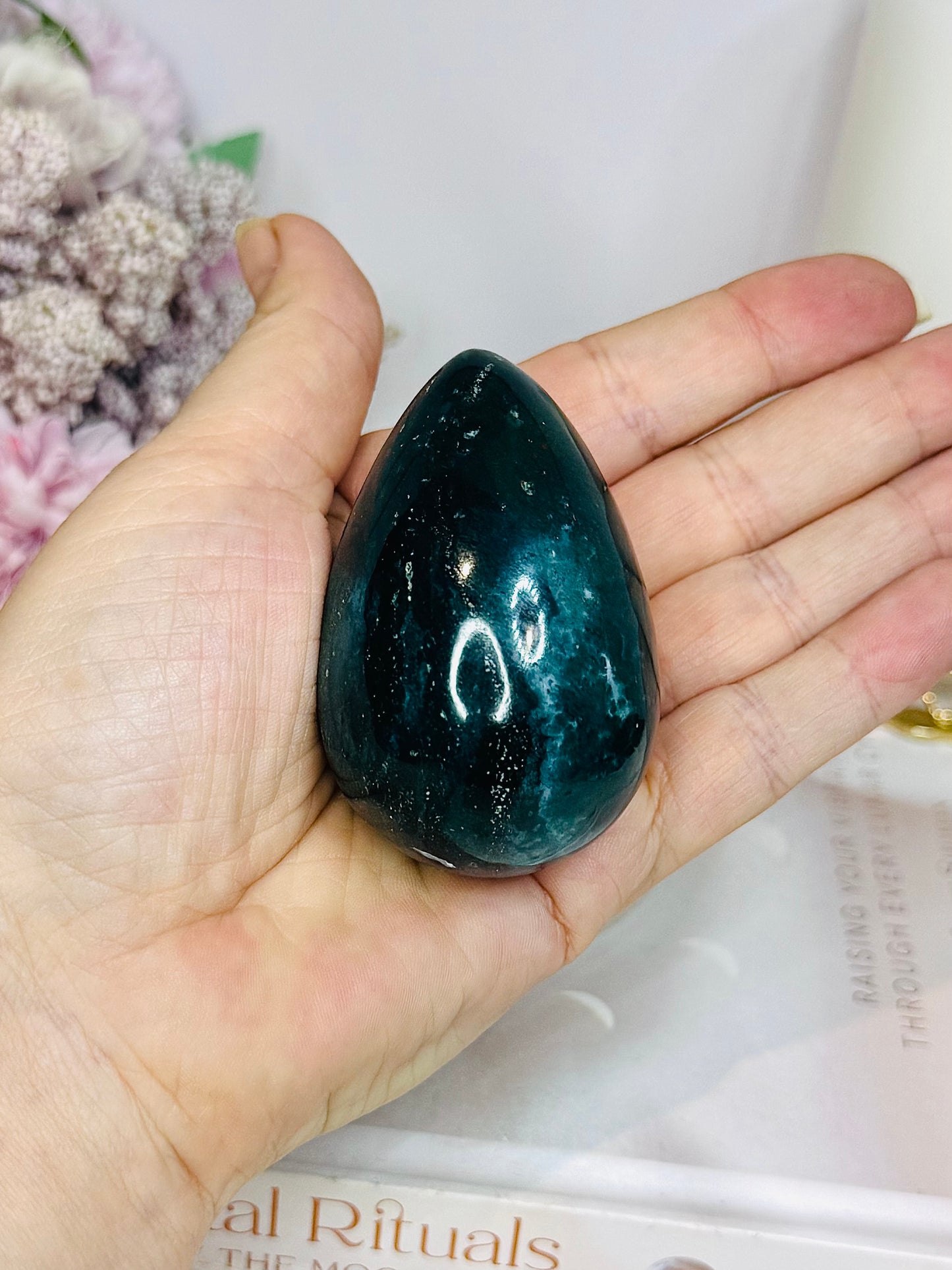 Large Bloodstone Egg on Stand 6.5cm