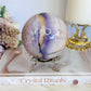 High Grade Rare Incredible Large Natural Tiffany Stone Carved Sphere On Stand 8cm 678grams