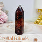 High Grade Fire Quartz Tower 8cm