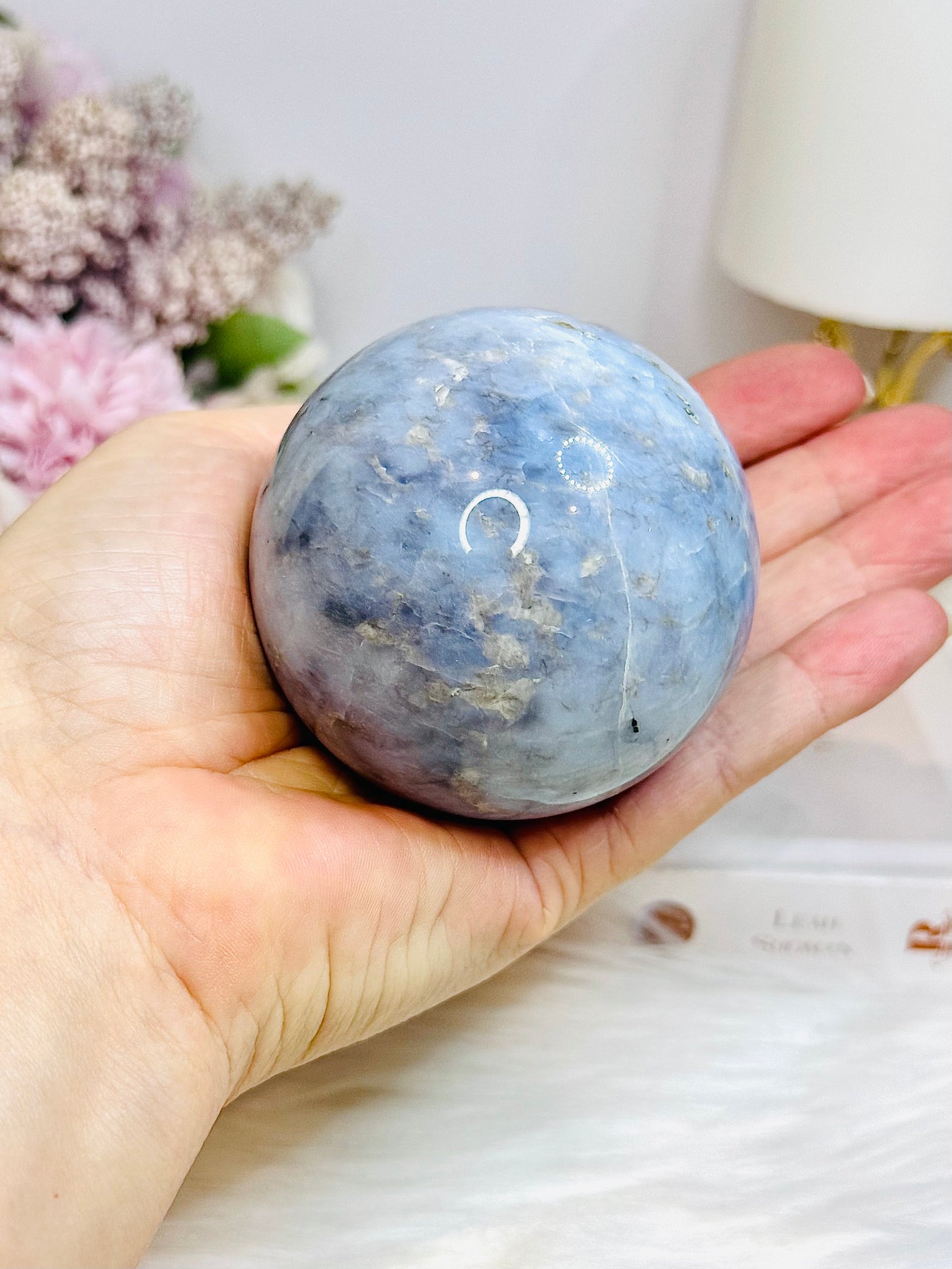 Large Blue Owyhee Opal Sphere 380g