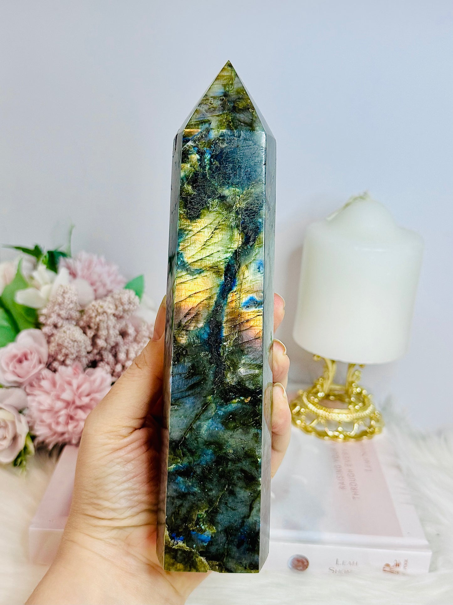 Large Labradorite Tower Full of Flash 20cm 799g