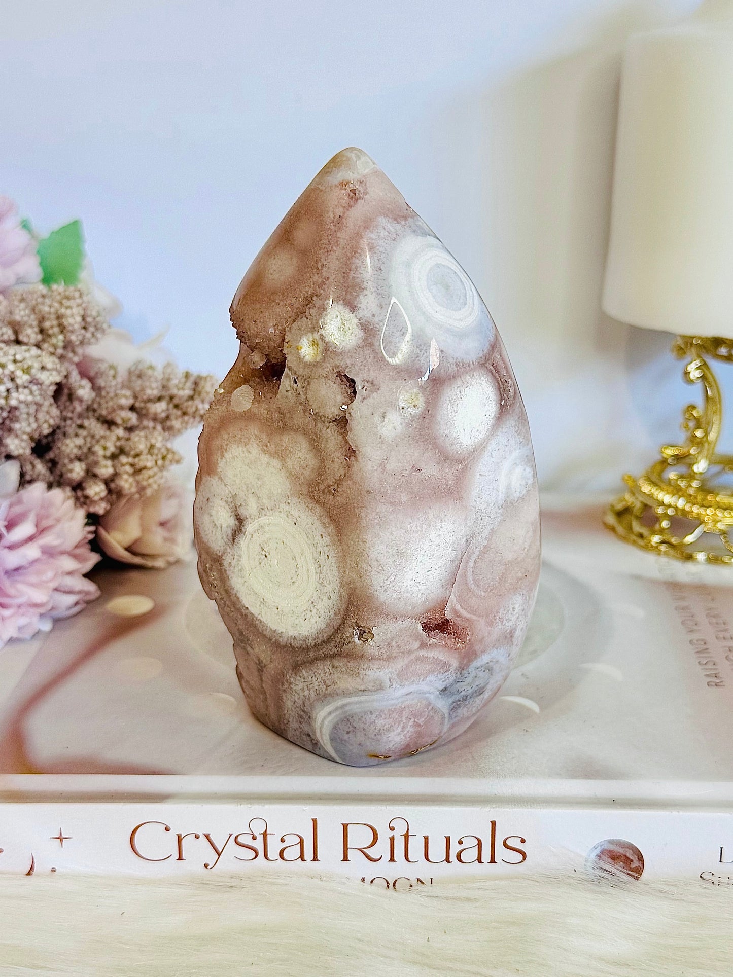 Natural Polished Pink Amethyst Druzy Freeform 12.5cm 652grams