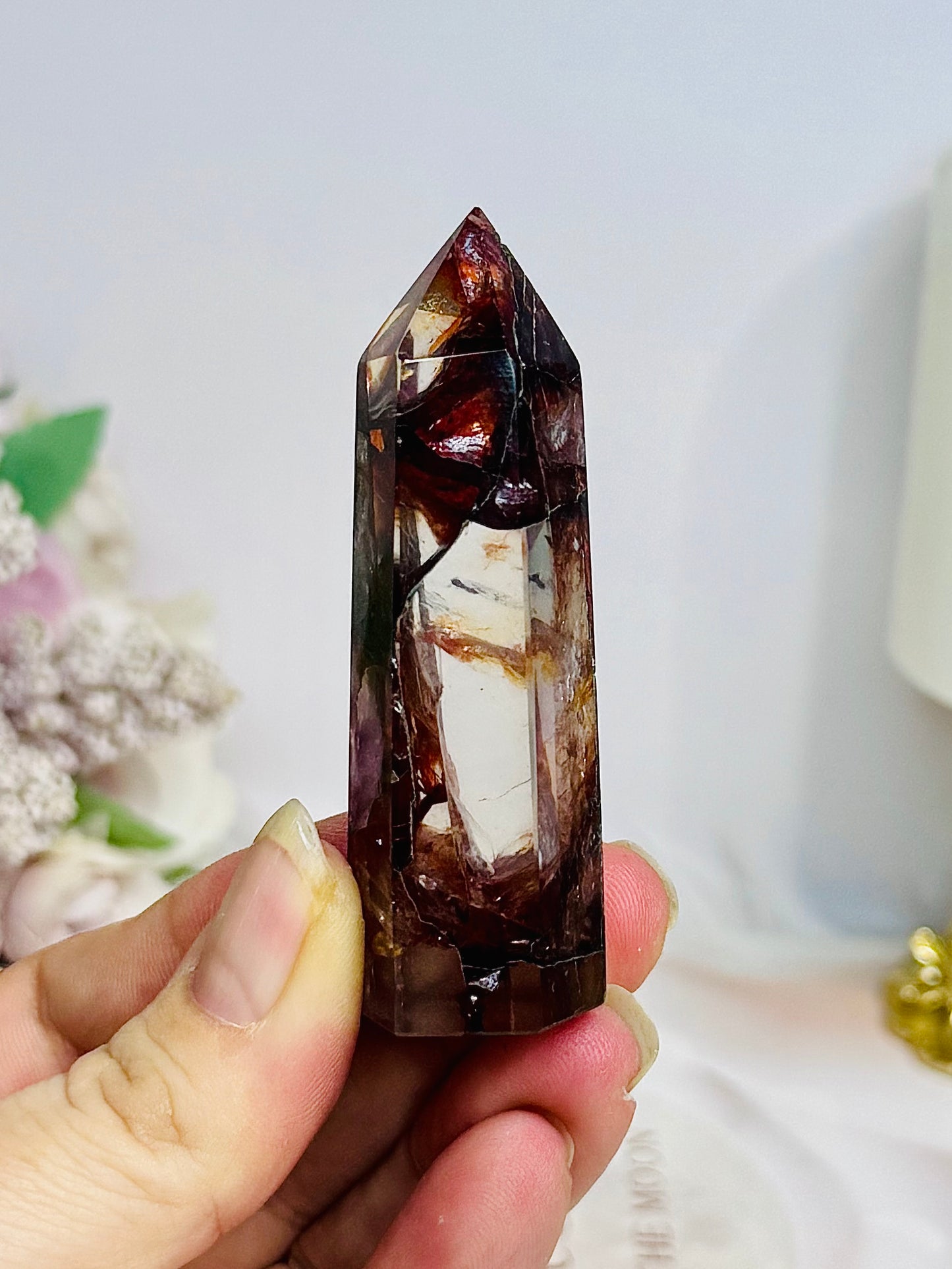 High Grade Fire Quartz Tower 7cm