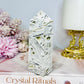 White Crazy Lace Agate Tower 10cm