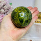 Green Opal Sphere On Stand 313g