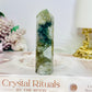 Moss Agate Tower 9cm