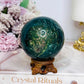 Large Green Jasper Sphere On Stand 432g