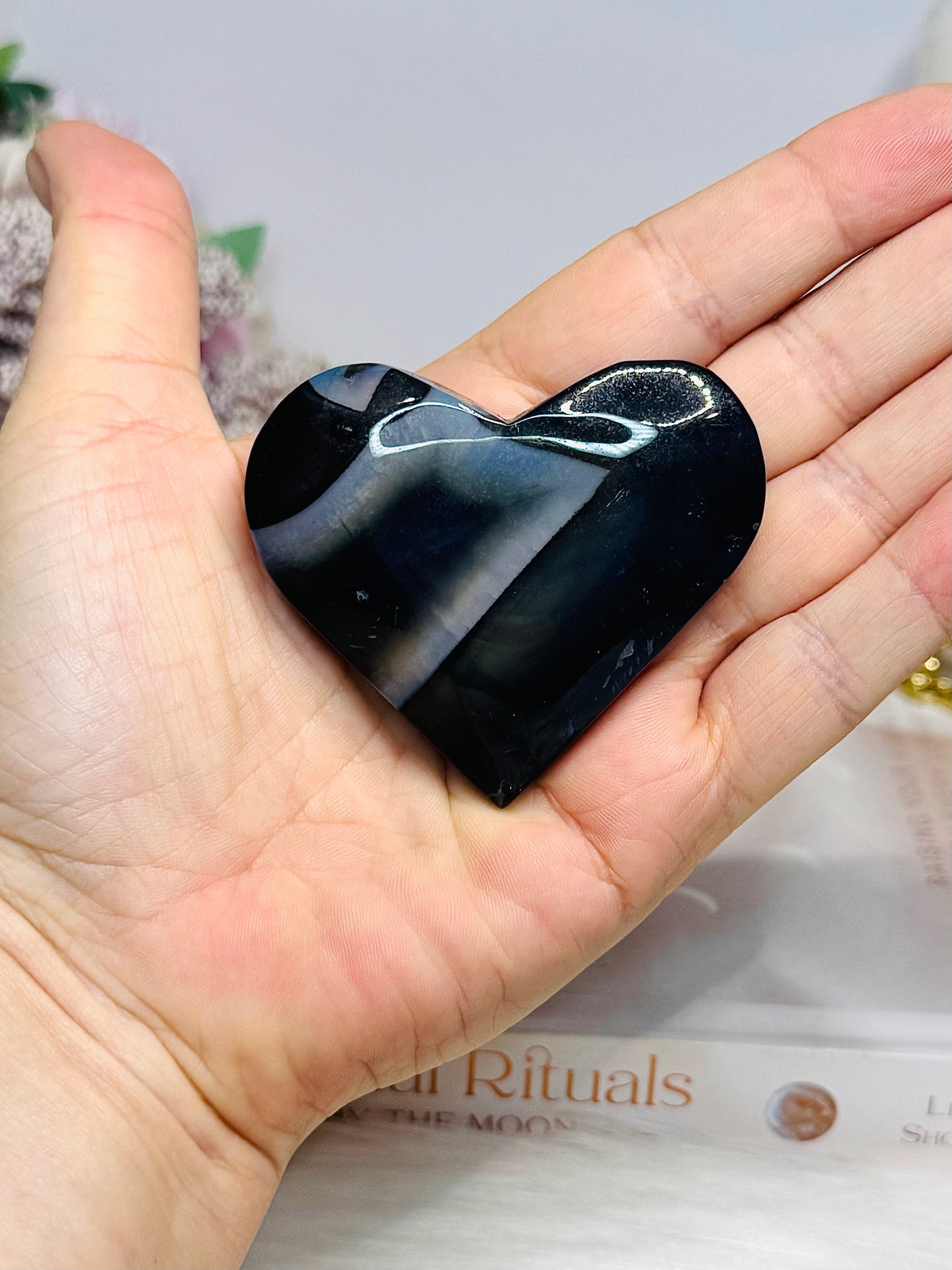 Black Agate Heart 6cm
