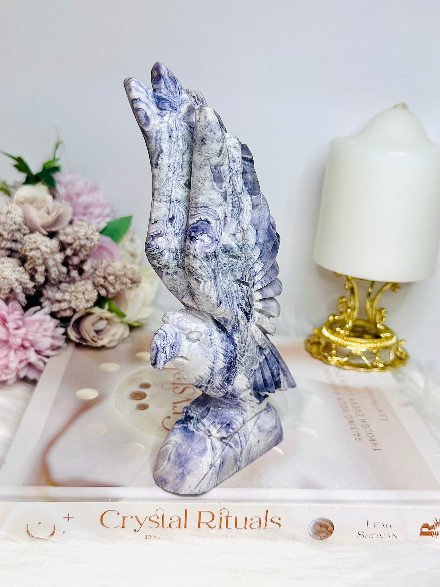 Tiffany Stone Carved Eagle | Bird 18cm 641g