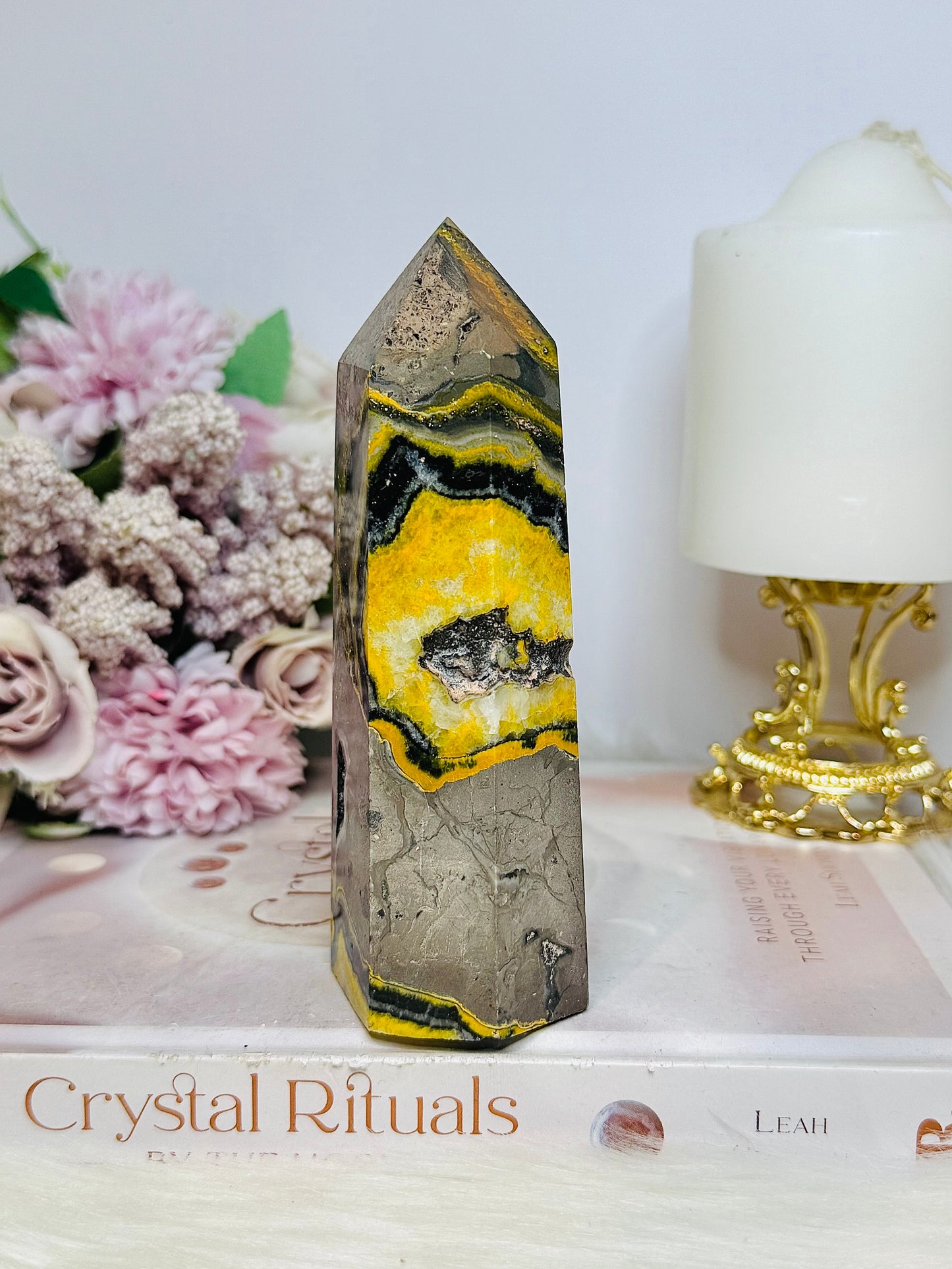 Large Bumblebee Jasper Chunky Tower 13.5cm 370g