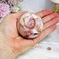 High Grade Flower Carnelian Sphere on Stand 246g