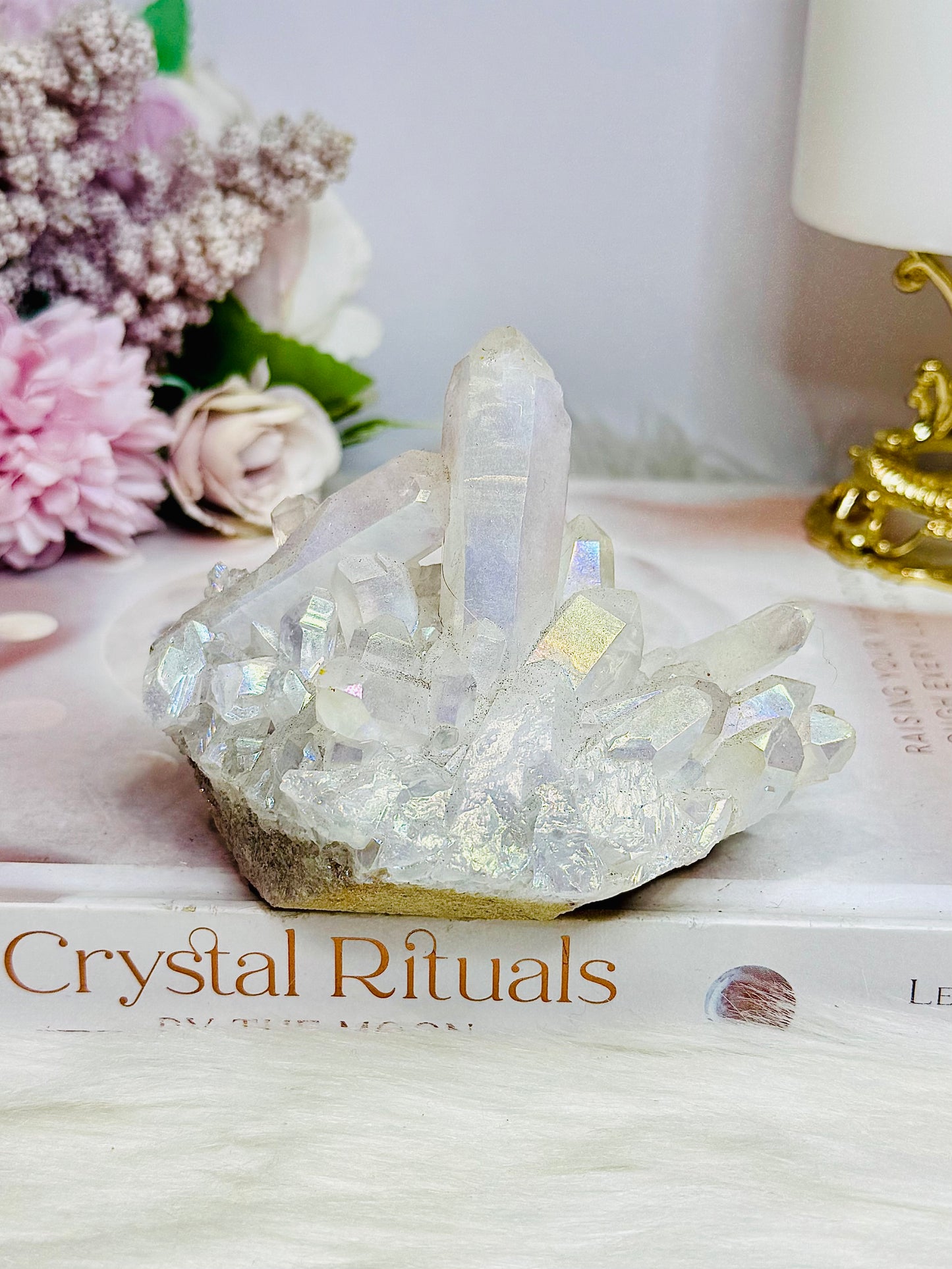 Angel Aura Clear Quartz Cluster 229g