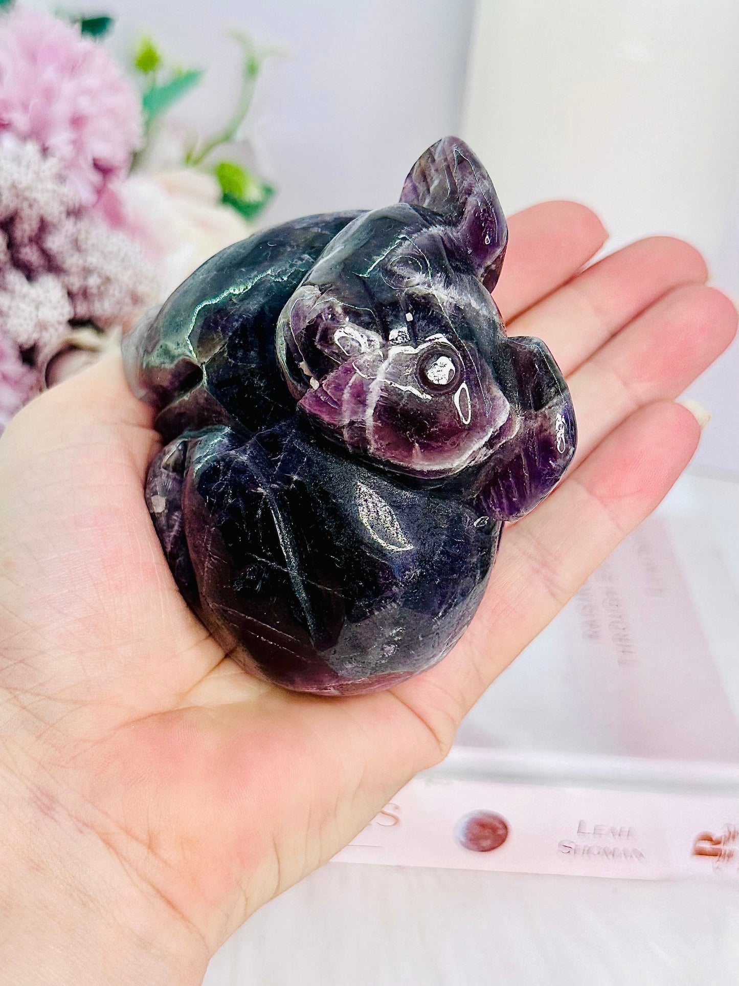 Large Chunky 425gram Dream | Chevron Amethyst Koala Carving
