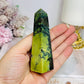 Green Serpentine Jade Obelisk Tower 9.5cm