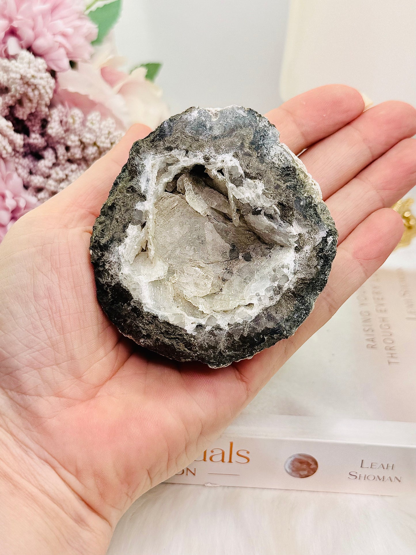 Natural Druzy Agate Geode