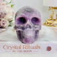 Large Purple Lepidolite Carved Skull 10cm 681grams