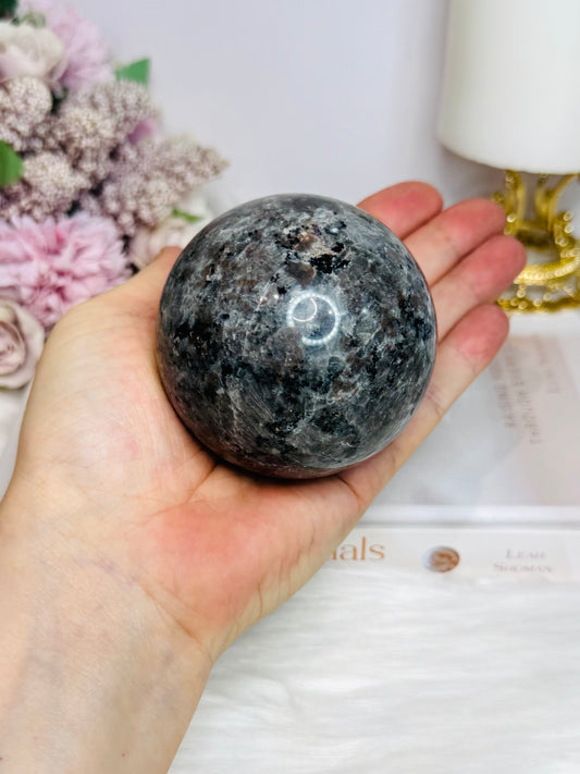 Large Yooperlite Sphere on Stand 471g