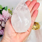 Exquisite Clear Quartz Carved Flame 357grams From Brazil