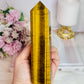 Tigers Eye Large Chunky Tower Full Of Flash 16cm