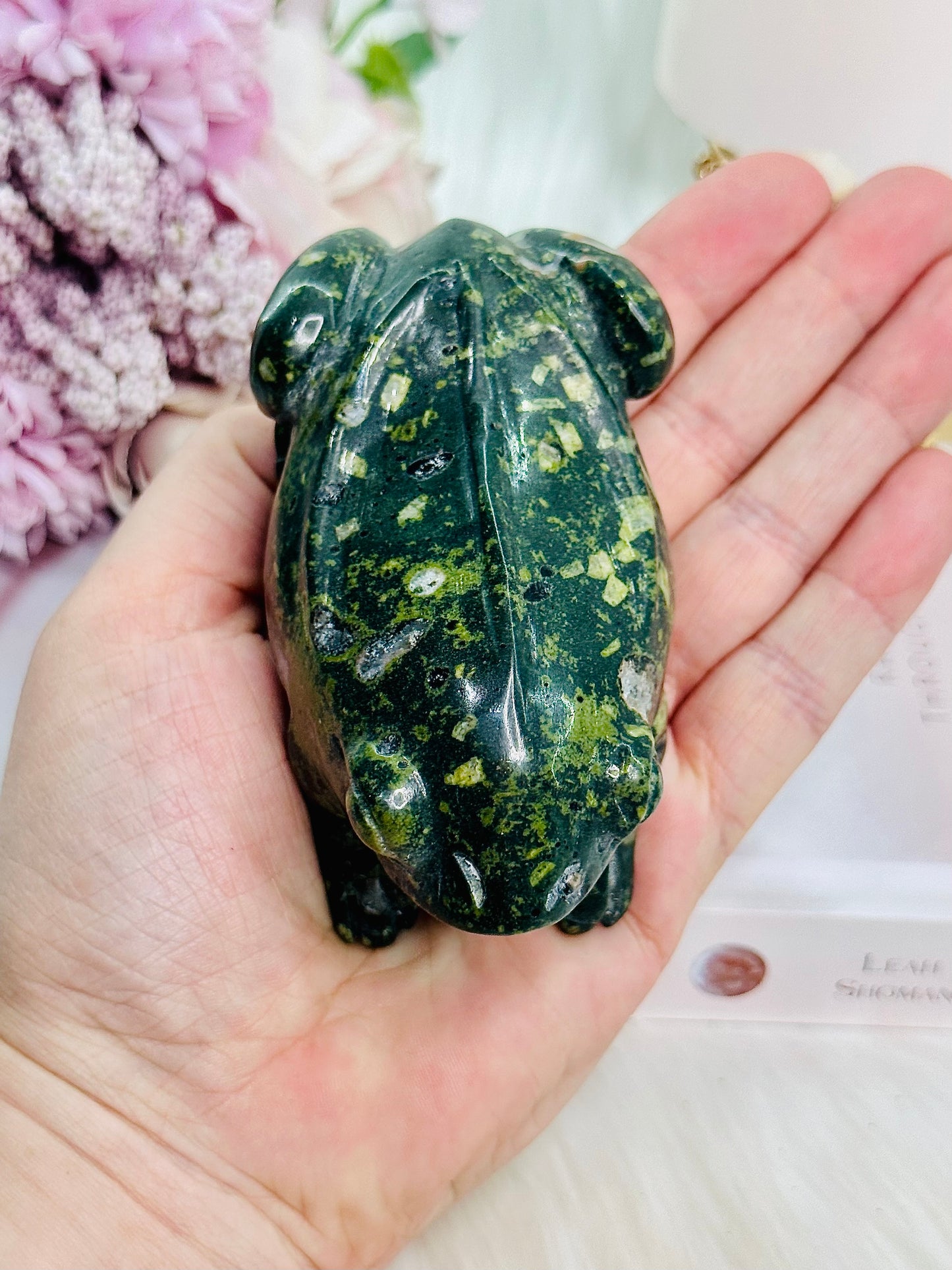 Gorgeous Chunky 310gram Green Jasper Frog Carving