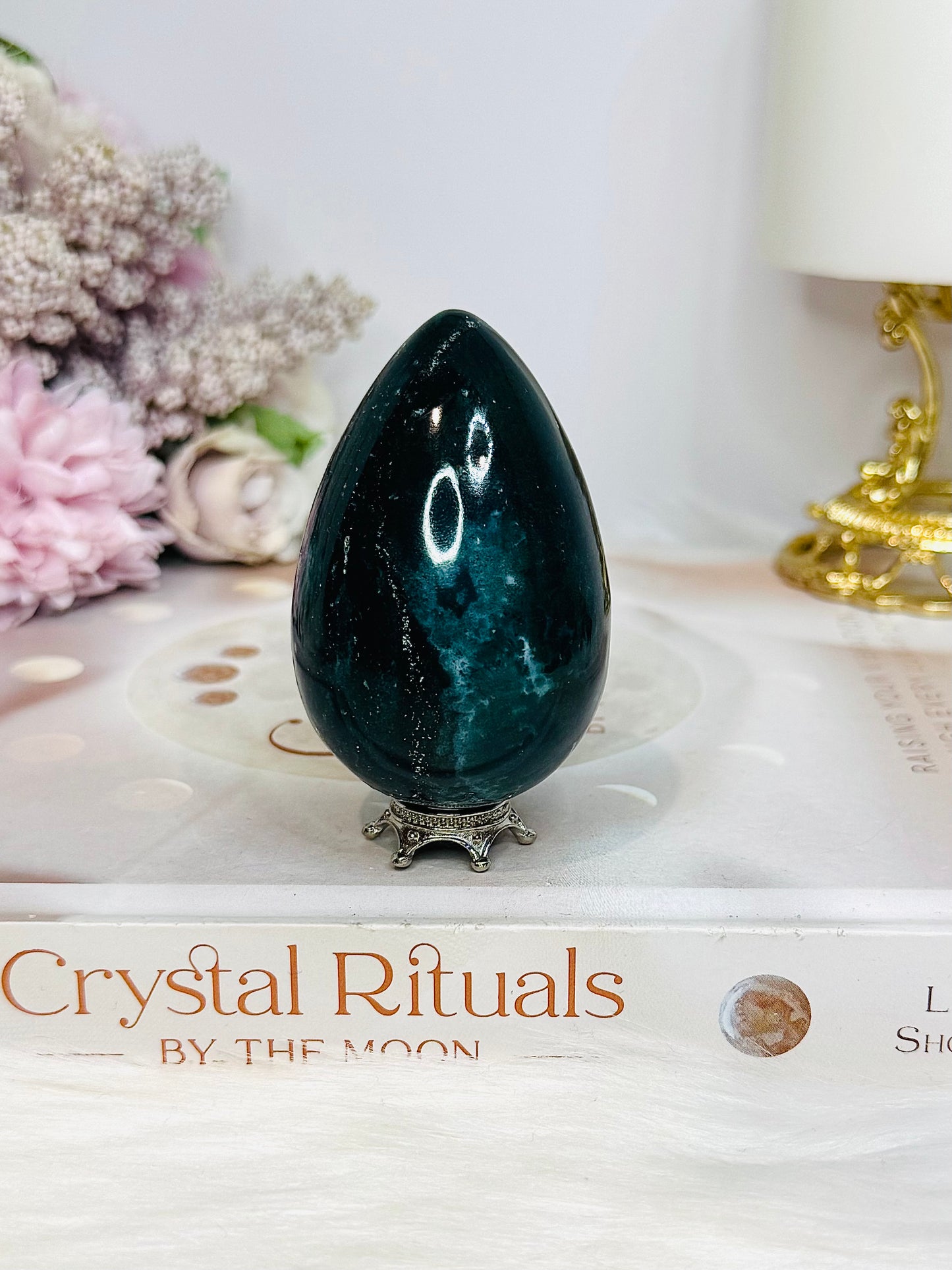 Large Bloodstone Egg on Stand 6.5cm