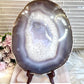 Huge Agate Polished Druzy Slab on Stand 26cm 1.65KG