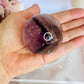 Incredible Phantom Amethyst Sphere with Rainbows 261grams On Stand