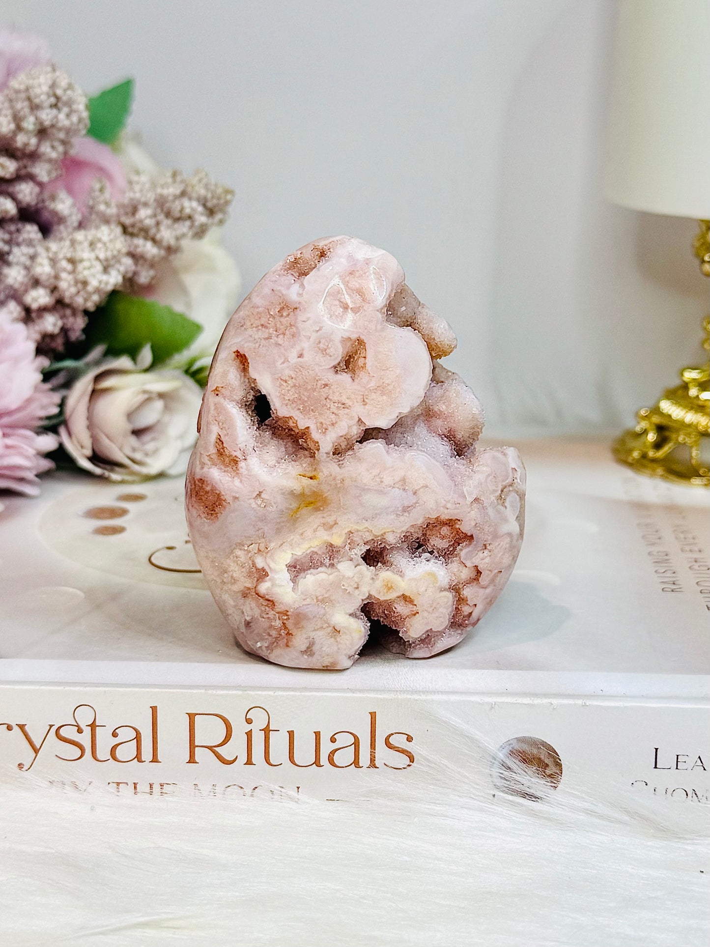 High Grade Druzy Flower Agate Freeform 7cm