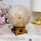 Large Pink Amethyst Druzy Sphere on Stand 610g