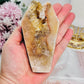 Druzy Pink Amethyst Chunky Coffin Carving 12cm