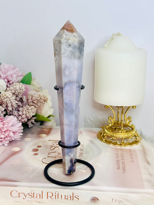 Agate Tower | Wand 18cm On Stand