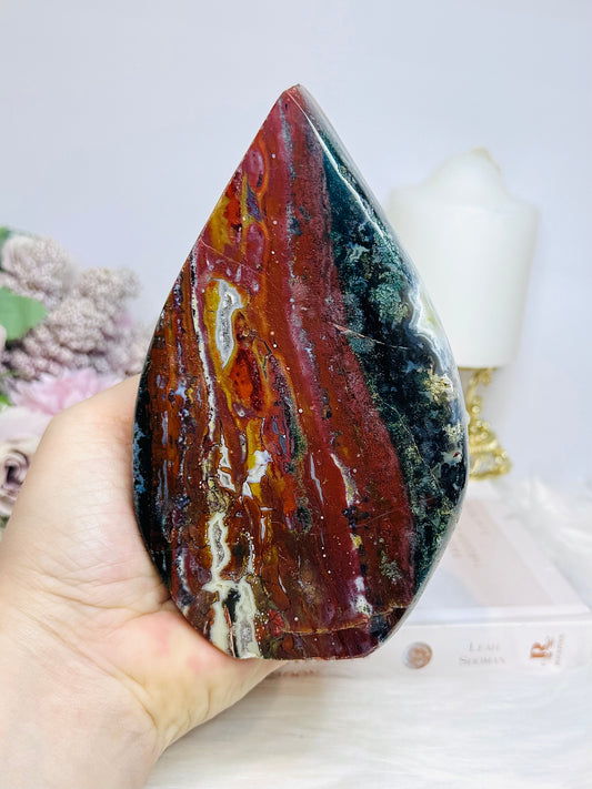 Large Ocean Jasper Druzy Flame 15cm 691g