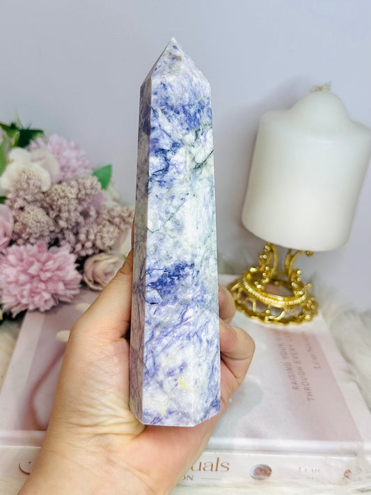 Large Opalised Fluorite Tower 17cm 382g
