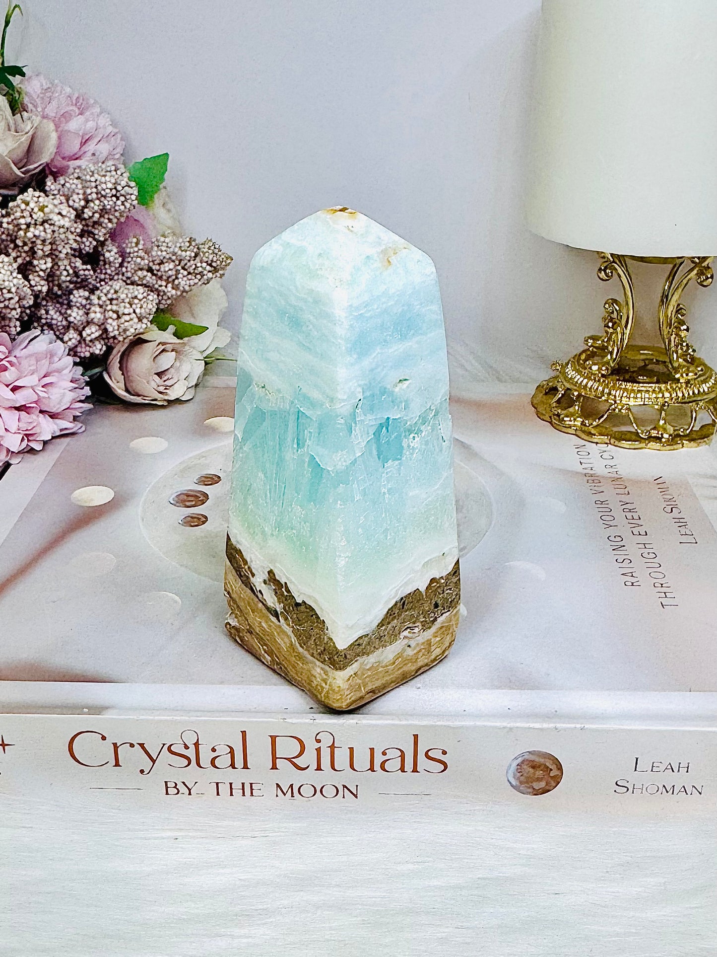 Caribbean Calcite Chunky Tower | Obelisk 9.5cm 280g