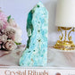 High Grade Divinely Gorgeous Large Natutal Blue Aragonite Chunky Tower 12cm