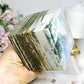 Large Ocean Jasper Carved Cube 1.18KG
