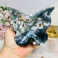 Moss Agate Druzy Butterfly Bowl 12cm