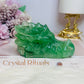 Green Fluorite Carved Dragon 9.5cm 378g