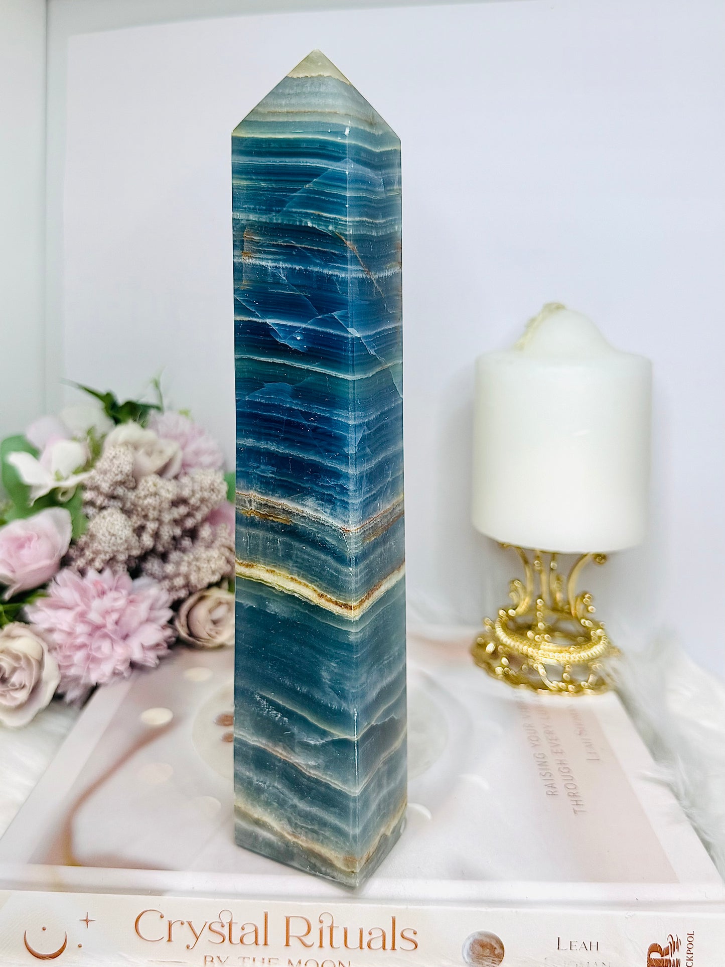 Large Natural Blue Onyx Generator | Tower 23cm