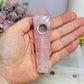 Rose Quartz Carved Pipe 11cm