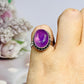 Purple Fluorite Sterling Silver Ring Size 6