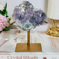 Natural Zeolite Specimen on Custom Gold Stand 13cm